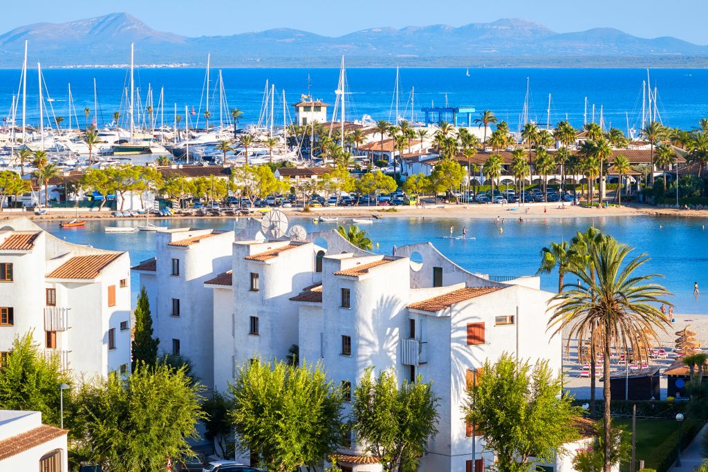 alcudia, main tourist centre in the north of majorca.